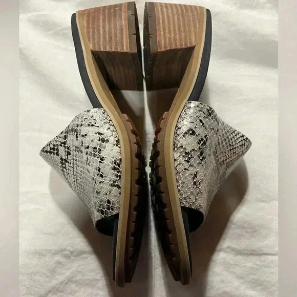 [8]Timberland Ortholite Laguna Shore Mule Clog Gray Snakeskin Block Heel Sandals - Picture 4 of 6